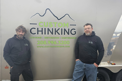 Custom Chinking Mike and Matt Gormley