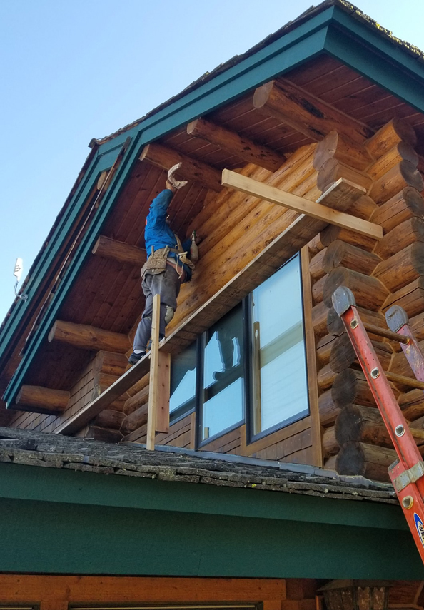 Log Home Media Blasting