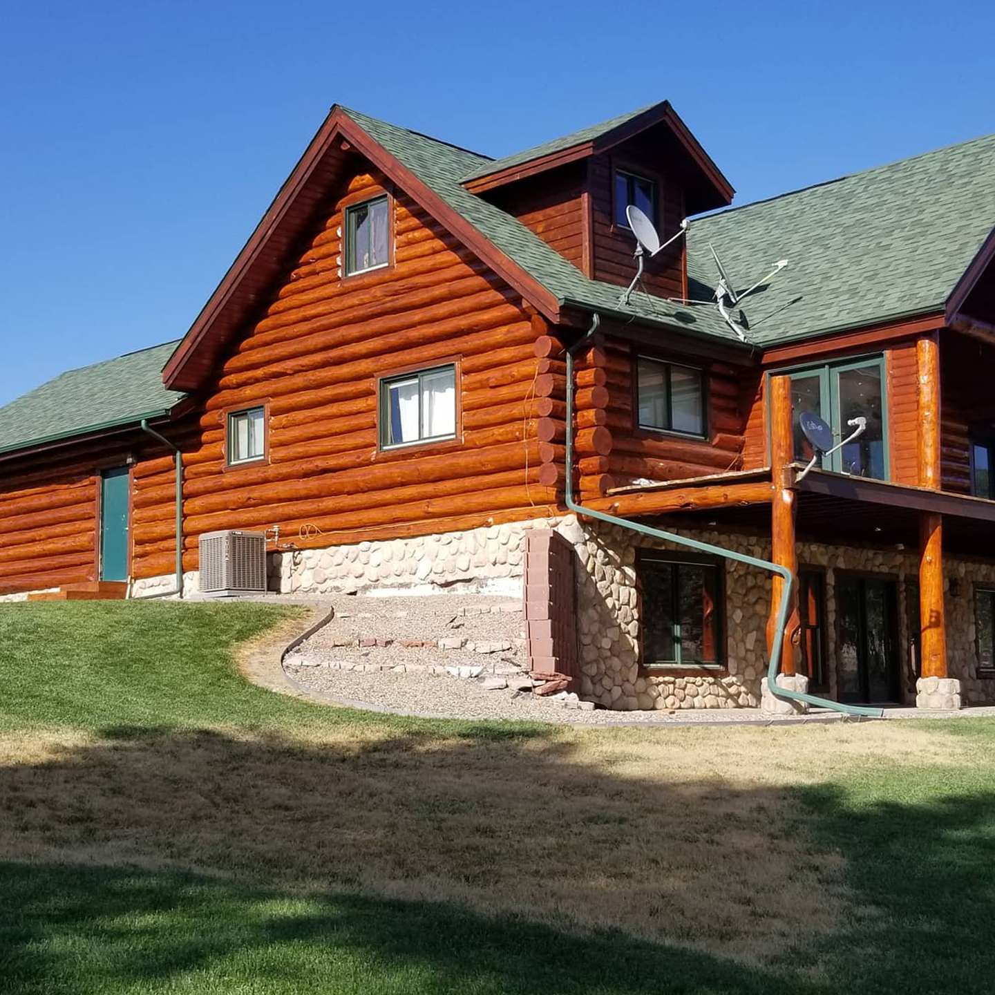 After Log Home Restoration