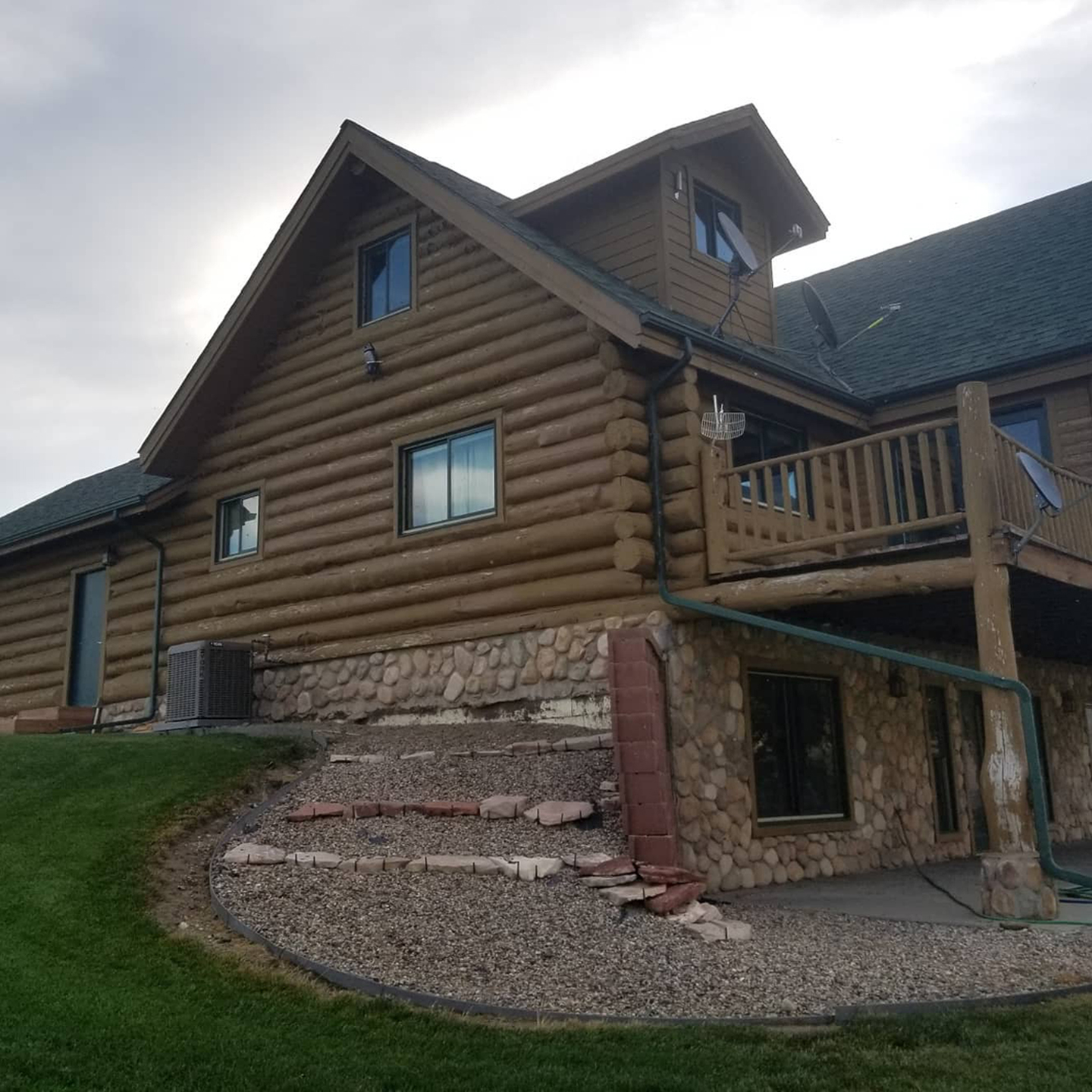 Before Log Home Restoration